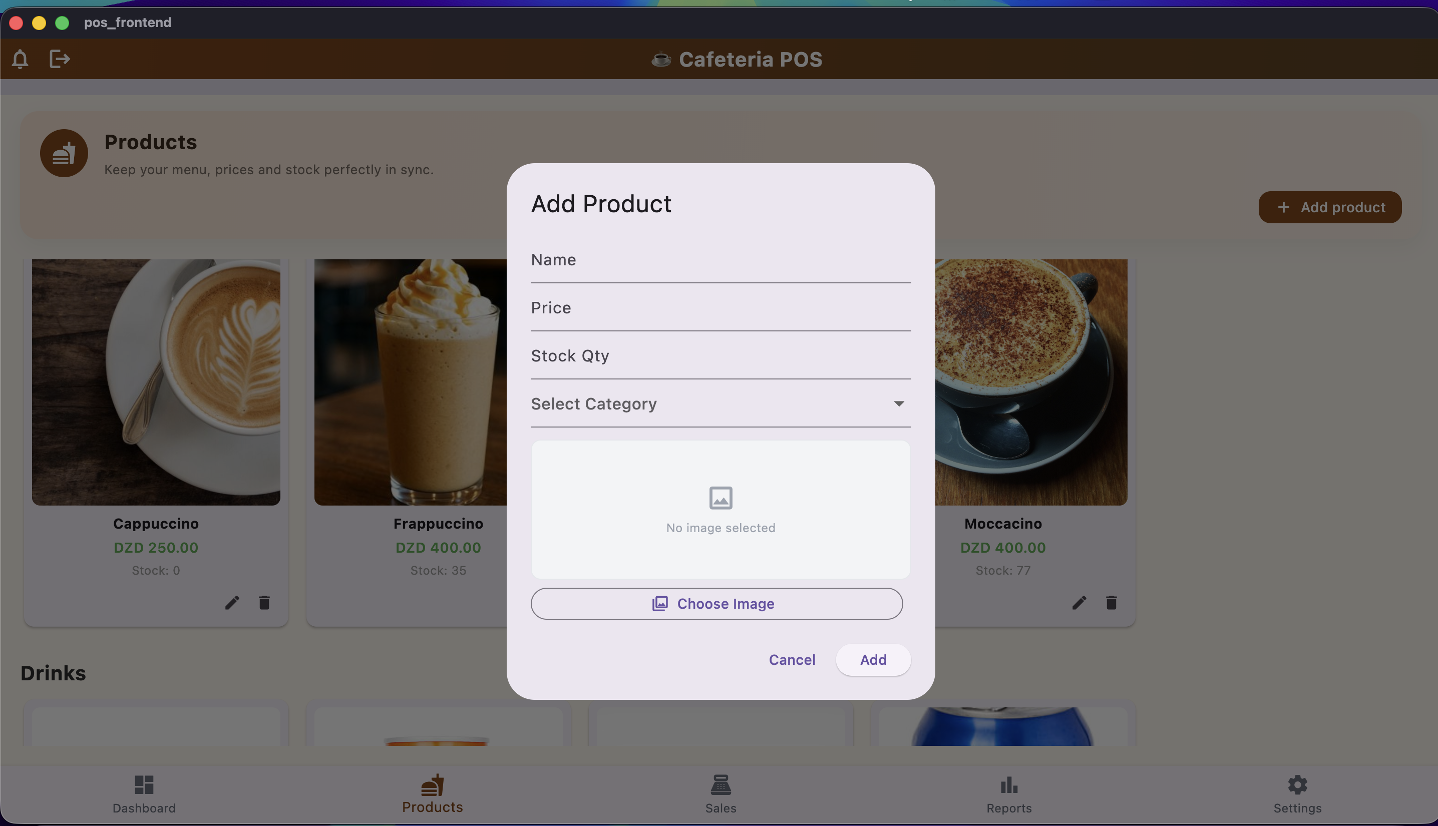 POS System Dashboard